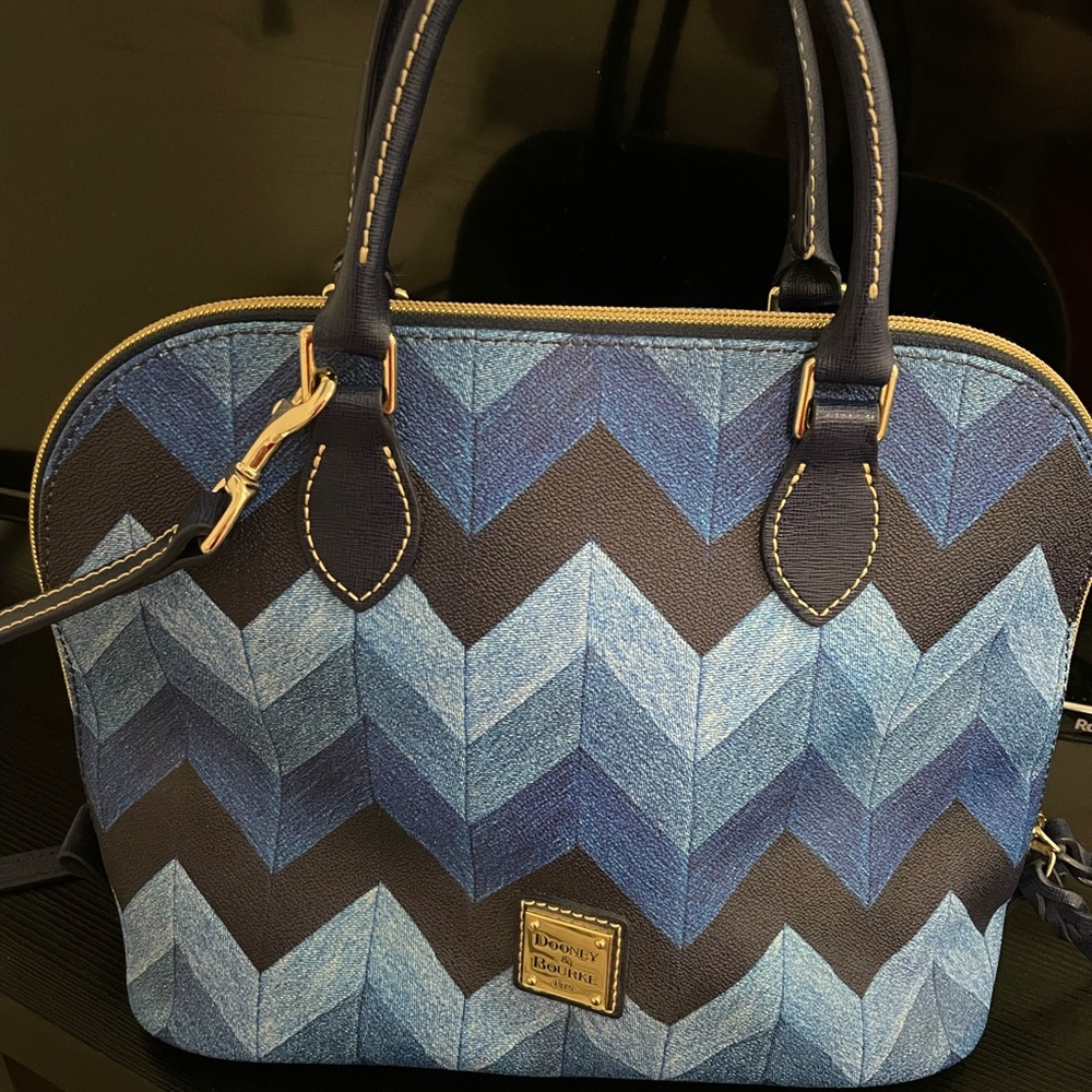 Multi color blue Dooney & Bourke large Tote bag